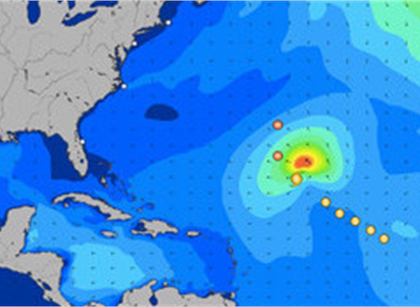 Hurricane Edouard and the incoming swell